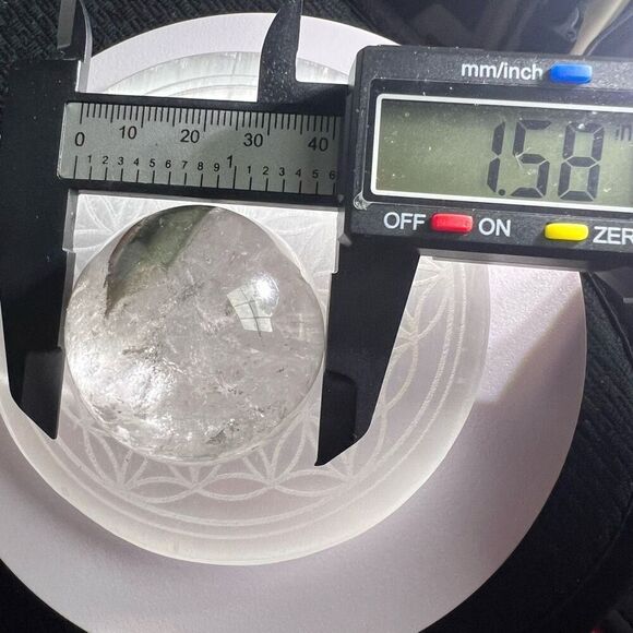 Garden Quartz Sphere with Rainbow Flash - Picture 11 of 14